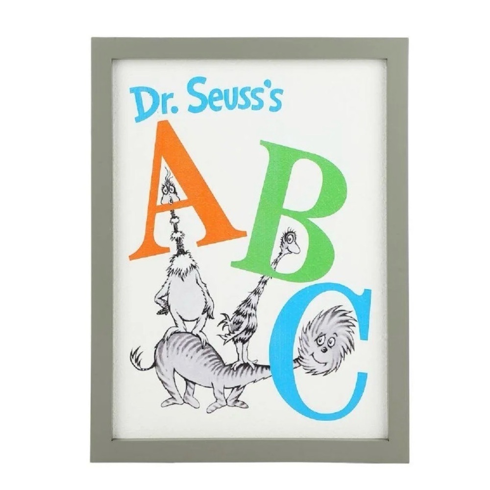 Dr. Seuss ABC Wall Frame with Orange, Green, Blue